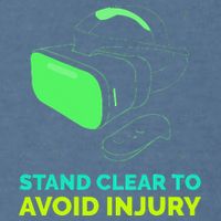 Funny Virtual Reality Hazard VR Stay Clear To Avoid Injury Garment-Dyed Sweatshirt