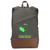 Funny Virtual Reality Hazard VR Stay Clear To Avoid Injury Cotton Canvas Backpack