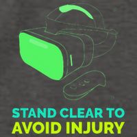 Funny Virtual Reality Hazard VR Stay Clear To Avoid Injury Vector Backpack