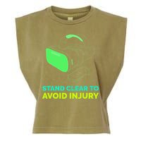 Funny Virtual Reality Hazard VR Stay Clear To Avoid Injury Garment-Dyed Women's Muscle Tee