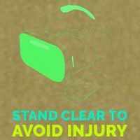 Funny Virtual Reality Hazard VR Stay Clear To Avoid Injury Garment-Dyed Women's Muscle Tee