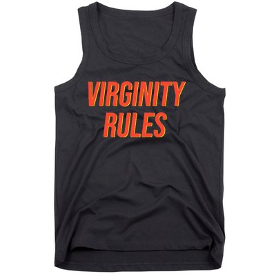 Funny Virginity Rules Funny Virgin Men Women Tank Top