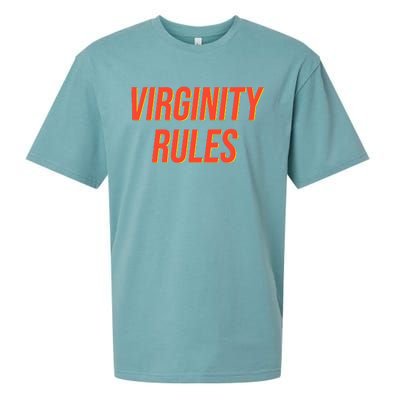 Funny Virginity Rules Funny Virgin Men Women Sueded Cloud Jersey T-Shirt