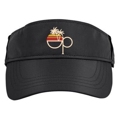 Funny Vintage Retro OP Ocean Pacific Logo Adult Drive Performance Visor
