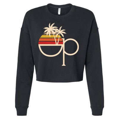 Funny Vintage Retro OP Ocean Pacific Logo Cropped Pullover Crew