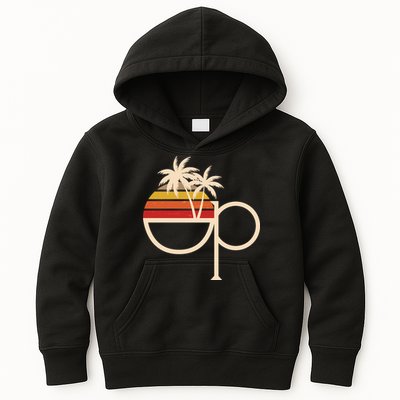 Funny Vintage Retro OP Ocean Pacific Logo Kids Hoodie