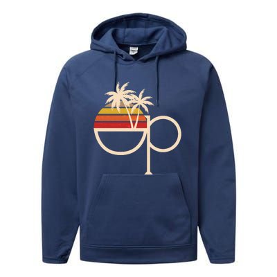 Funny Vintage Retro OP Ocean Pacific Logo Performance Fleece Hoodie