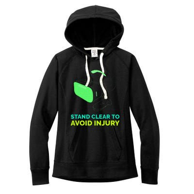 Funny Virtual Reality Hazard VR Stay Clear To Avoid Injury Women's Fleece Hoodie