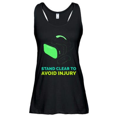 Funny Virtual Reality Hazard VR Stay Clear To Avoid Injury Ladies Essential Flowy Tank