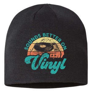 Funny Vinyl Record Quotes Sounds Better On Vinyl Sustainable Beanie