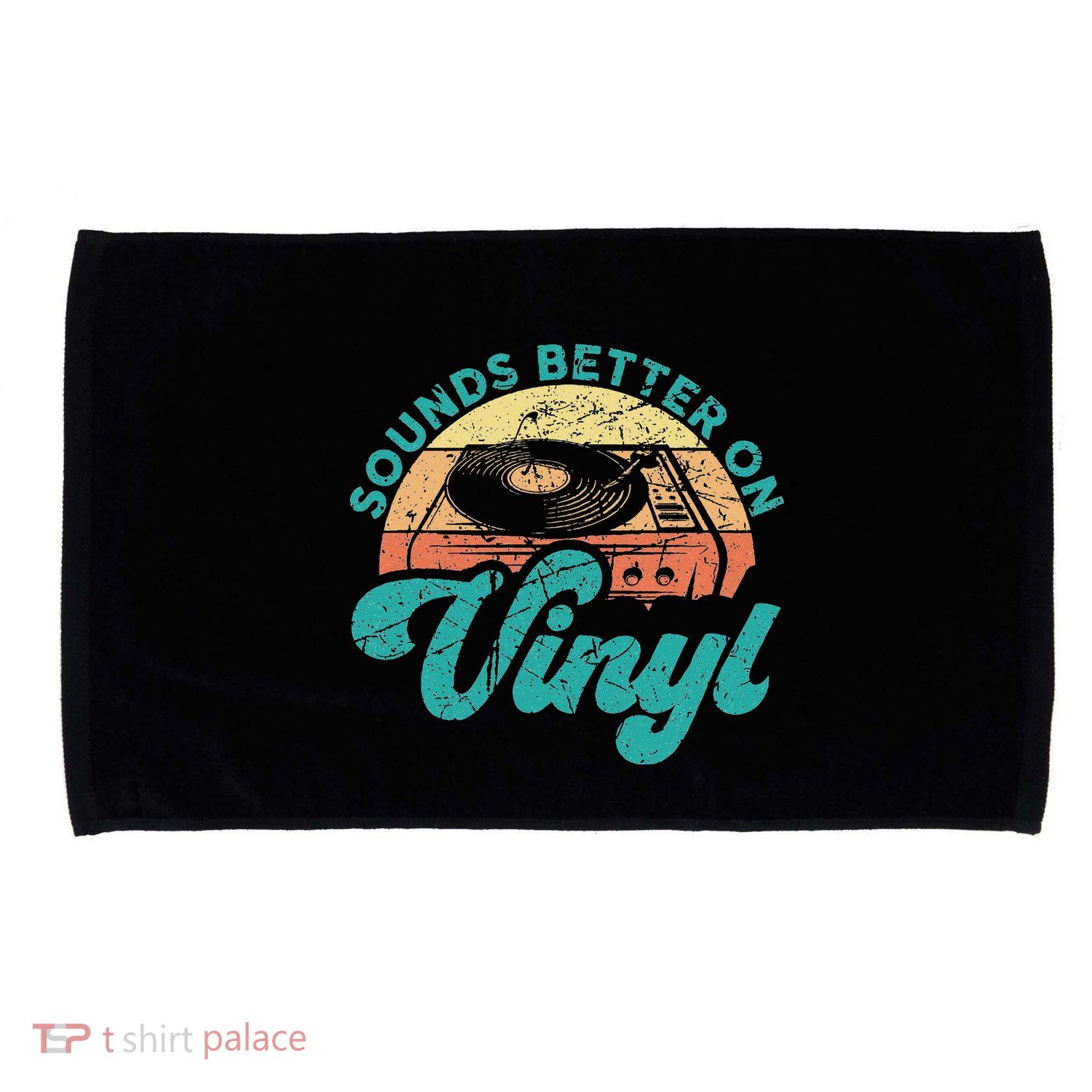 Funny Vinyl Record Quotes Sounds Better On Vinyl Microfiber Hand Towel