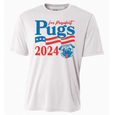 Funny Vintage Retro Pugs For President 2024 Cooling Performance Crew T-Shirt