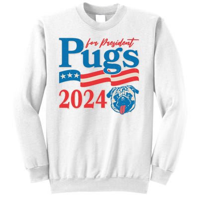 Funny Vintage Retro Pugs For President 2024 Sweatshirt