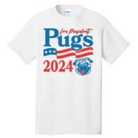 Funny Vintage Retro Pugs For President 2024 Tall T-Shirt