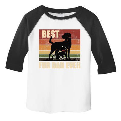 Funny Vintage Retro Best Fur Dad Ever For Dog And Cat Owner Gift Toddler Fine Jersey T-Shirt