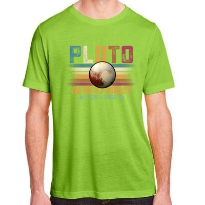 Funny Vintage Retro Space Planet Science Never Forget Pluto Funny Gift Adult ChromaSoft Performance T-Shirt