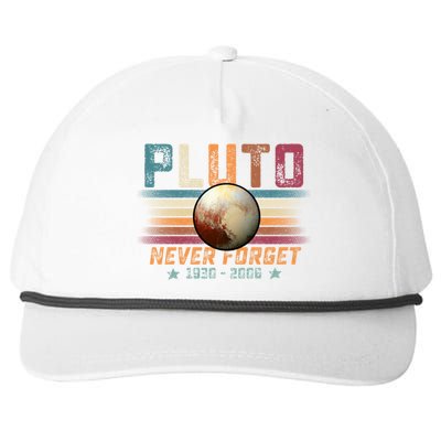 Funny Vintage Retro Space Planet Science Never Forget Pluto Funny Gift Snapback Five-Panel Rope Hat