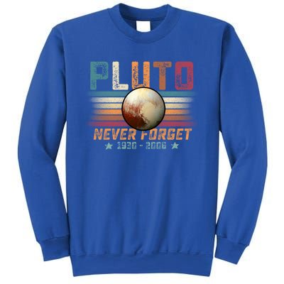 Funny Vintage Retro Space Planet Science Never Forget Pluto Funny Gift Sweatshirt