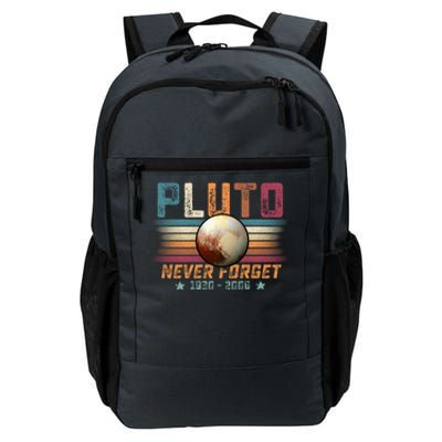 Funny Vintage Retro Space Planet Science Never Forget Pluto Funny Gift Daily Commute Backpack