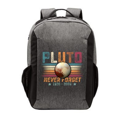 Funny Vintage Retro Space Planet Science Never Forget Pluto Funny Gift Vector Backpack