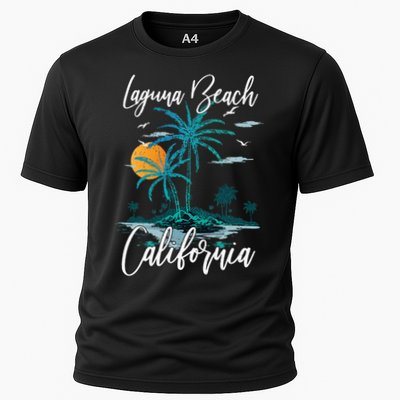 Family Vacation Retro Sunset California Laguna Beach Cooling Performance Crew T-Shirt