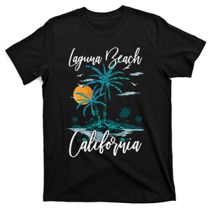 Family Vacation Retro Sunset California Laguna Beach T-Shirt