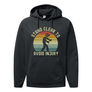 Funny Virtual Reality Vr Stay Clear To Avoid Injury Performance Fleece Hoodie