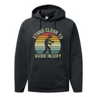 Funny Virtual Reality Vr Stay Clear To Avoid Injury Performance Fleece Hoodie