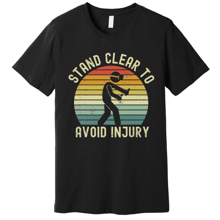 Funny Virtual Reality Vr Stay Clear To Avoid Injury Premium T-Shirt