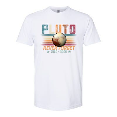 Funny Vintage Retro Space Planet Science Never Forget Pluto Gift Softstyle® CVC T-Shirt