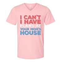 Funny Vintage Retro I Can't I Got Plans At Your Mom's House V-Neck T-Shirt