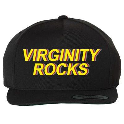 Funny Virginity Rocks Retro Funny Wool Snapback Cap