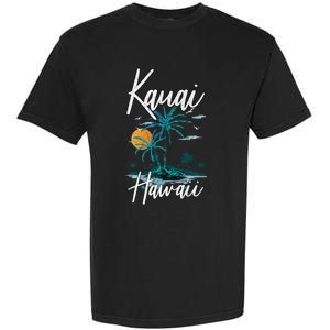 Family Vacation Retro Sunset Hawaii Kauai Garment-Dyed Heavyweight T-Shirt