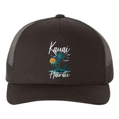 Family Vacation Retro Sunset Hawaii Kauai Yupoong Adult 5-Panel Trucker Hat