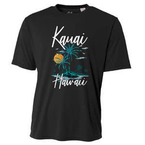 Family Vacation Retro Sunset Hawaii Kauai Cooling Performance Crew T-Shirt