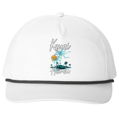 Family Vacation Retro Sunset Hawaii Kauai Snapback Five-Panel Rope Hat