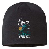 Family Vacation Retro Sunset Hawaii Kauai Sustainable Beanie