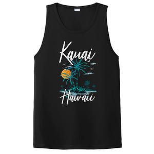 Family Vacation Retro Sunset Hawaii Kauai PosiCharge Competitor Tank