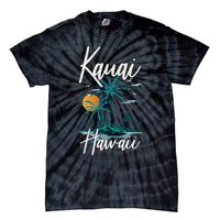 Family Vacation Retro Sunset Hawaii Kauai Tie-Dye T-Shirt