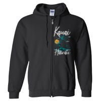 Family Vacation Retro Sunset Hawaii Kauai Full Zip Hoodie