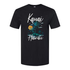 Family Vacation Retro Sunset Hawaii Kauai Softstyle CVC T-Shirt