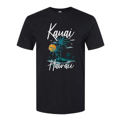 Family Vacation Retro Sunset Hawaii Kauai Softstyle CVC T-Shirt