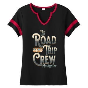 Family Vacation Road Trip Crew Navigator Travel Trailer Meaningful Gift Ladies Halftime Notch Neck Tee