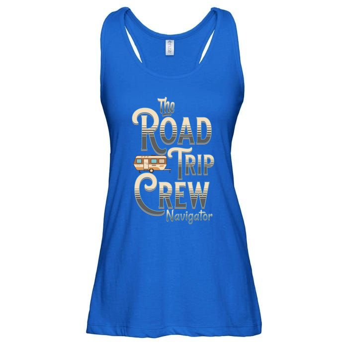 Family Vacation Road Trip Crew Navigator Travel Trailer Meaningful Gift Ladies Essential Flowy Tank