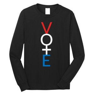 Feminist Vote Red White Blue Voting Election Gift Long Sleeve Shirt