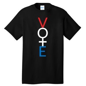 Feminist Vote Red White Blue Voting Election Gift Tall T-Shirt