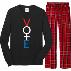 Feminist Vote Red White Blue Voting Election Gift Long Sleeve Pajama Set