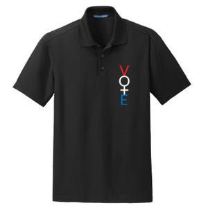 Feminist Vote Red White Blue Voting Election Gift Dry Zone Grid Polo