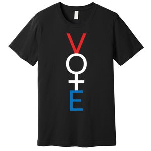 Feminist Vote Red White Blue Voting Election Gift Premium T-Shirt