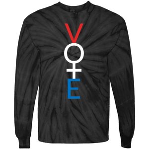 Feminist Vote Red White Blue Voting Election Gift Tie-Dye Long Sleeve Shirt